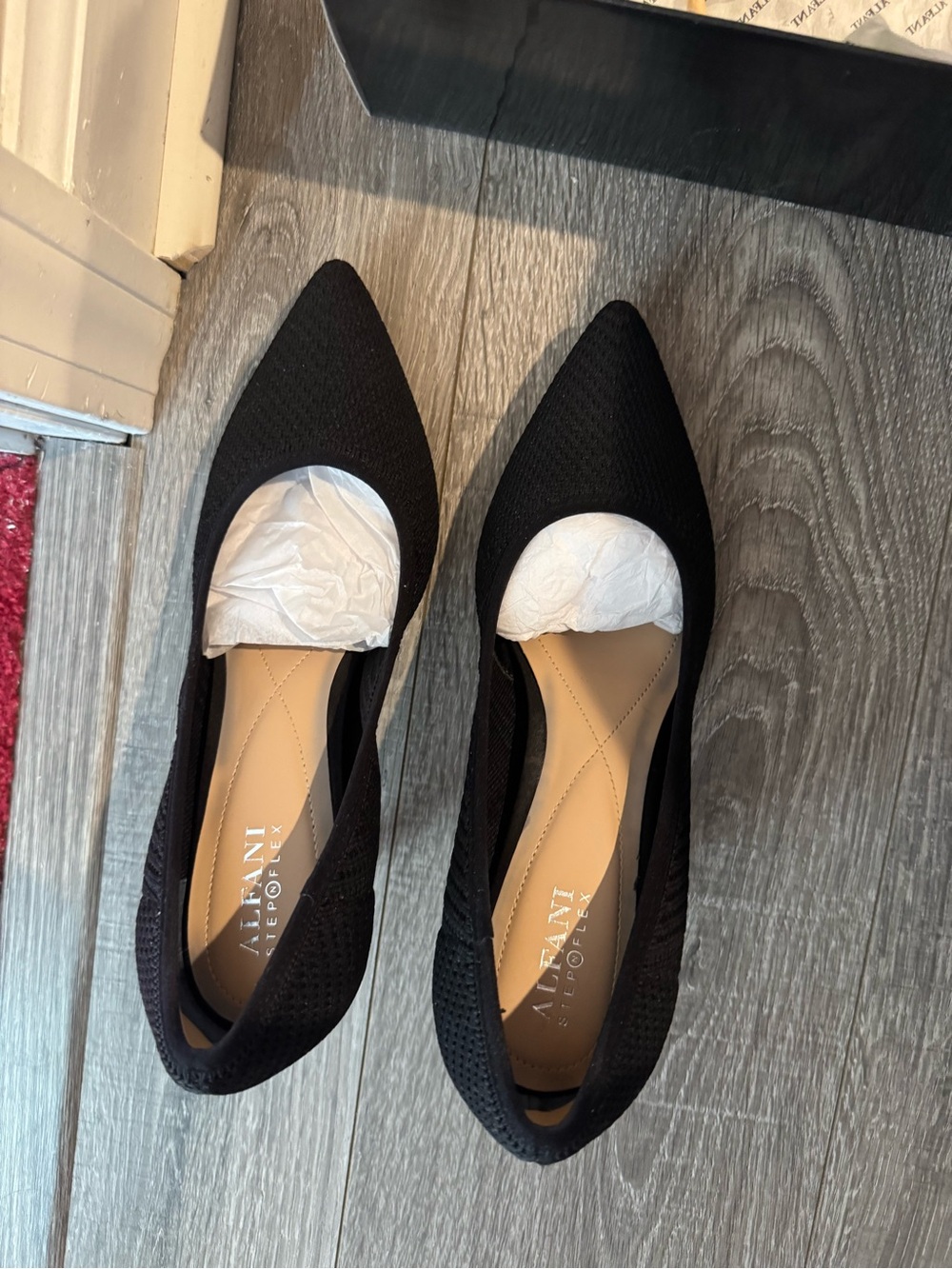 Alfani Black Knitt Heels